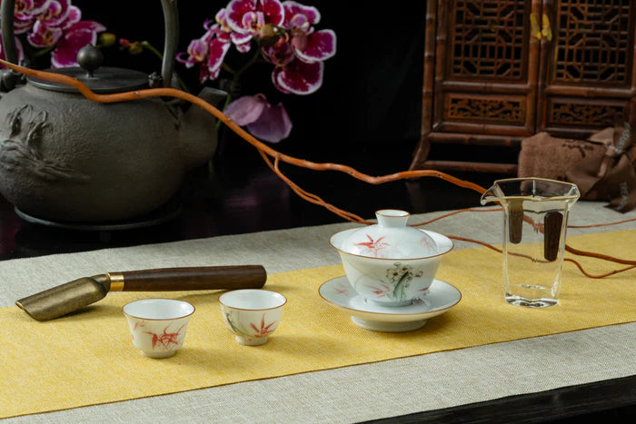 Auspicious Bamboo Tea Set 吉祥安康-紅竹水仙