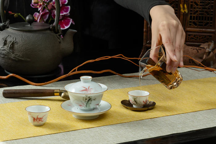 Auspicious Bamboo Tea Set 吉祥安康-紅竹水仙