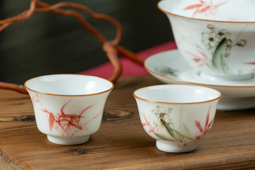 Auspicious Bamboo Tea Set 吉祥安康-紅竹水仙