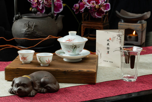 Auspicious Bamboo Tea Set 吉祥安康-紅竹水仙