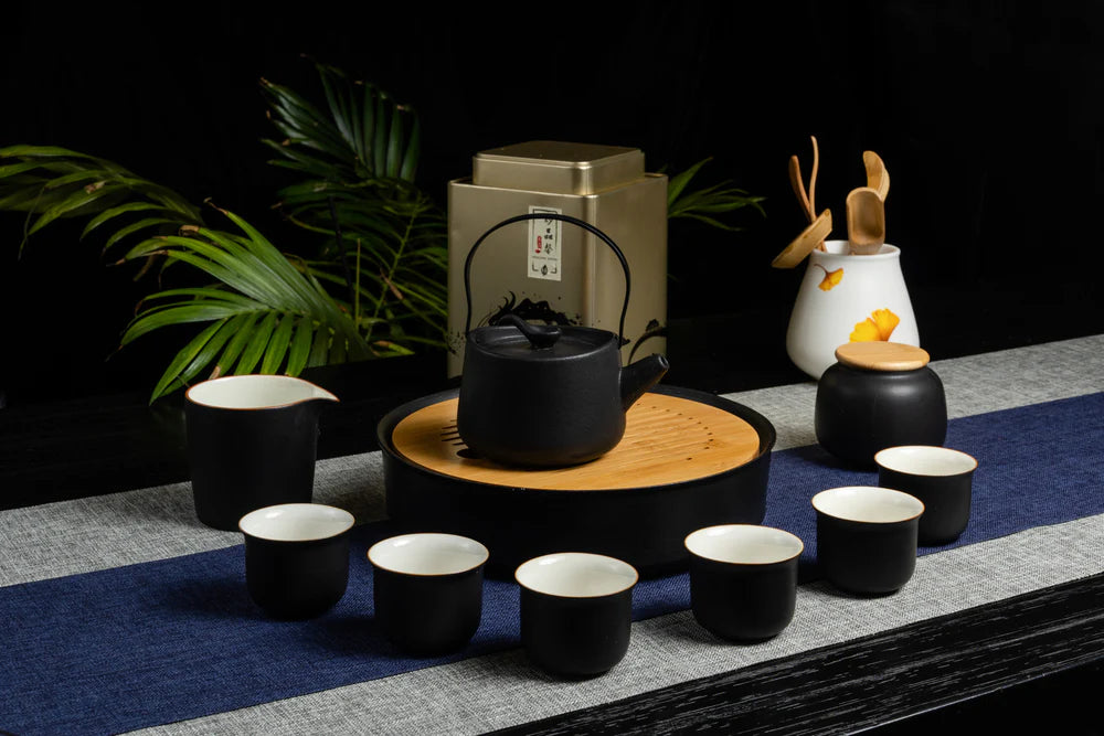 Iron Black Ceramic Ceremony Tea Set 黑金剛功夫茶具