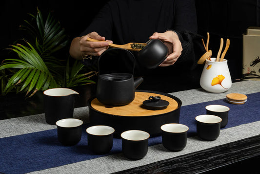 Iron Black Ceramic Ceremony Tea Set 黑金剛功夫茶具